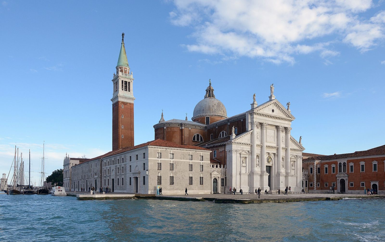 Palladio’s church of San Giorgio Maggiore and its tall bell tower, seen from the water